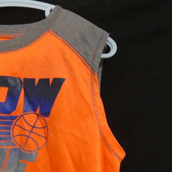 OSHKOSH B'GOSH | size 5 | Orange and Grey Basketball Sleeveless Shirt - Picture 6 of 16